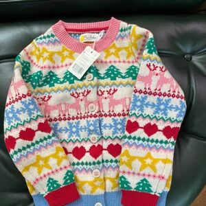 Mini Boden Soft Christmas Cardigan 4-5y